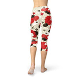 Women's Japanese Cherry Blossom Capri Leggings