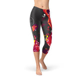 Women's Guitar & Music Note Capri Leggings