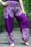 Purple FLORAL Women's Harem Pants