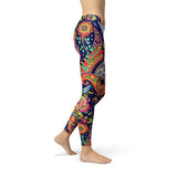 Women's Ornamental Blue Paisley Leggings
