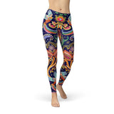 Women's Ornamental Blue Paisley Leggings