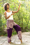 Purple FLORAL Women's Harem Pants