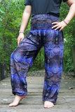 Blue PAISLEY Women's Harem Pants
