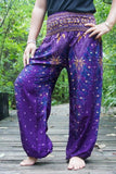 Purple PEACOCK Women's Harem Pants