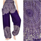 Purple FLORAL Women's Harem Pants