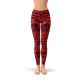 Women's Red Maori Leggings