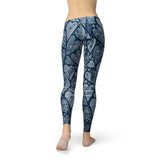 Women's Blue Hearts on Heart Leggings