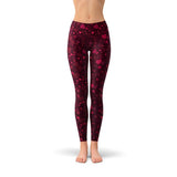 Women's Hearts on Hearts Red Leggings