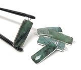 Emerald  Charms, Gemstone Charms, Sterling Silver Charms, Jewelry Maki
