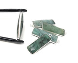 Emerald  Charms, Gemstone Charms, Sterling Silver Charms, Jewelry Maki