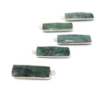 Emerald  Charms, Gemstone Charms, Sterling Silver Charms, Jewelry Maki