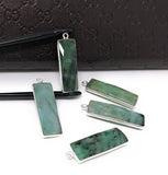 Emerald  Charms, Gemstone Charms, Sterling Silver Charms, Jewelry Maki