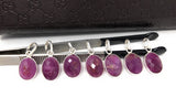 Sterling Silver Pink Sapphire Pendant, Natural Gemstone Pendants,  Who