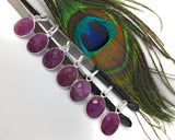 Sterling Silver Pink Sapphire Pendant, Natural Gemstone Pendants,  Who