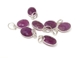 Sterling Silver Pink Sapphire Pendant, Natural Gemstone Pendants,  Who