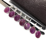 Sterling Silver Pink Sapphire Pendant, Natural Gemstone Pendants,  Who