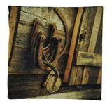 Horseshoes | Pillow Cover | Throw Pillow | Horse Lover Gift | Home Maroon Abderus