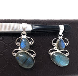 Labradorite Gemstone Pendant, Sterling Silver Gemstone Jewelry, DIY Pe