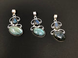 Labradorite Gemstone Pendant, Sterling Silver Gemstone Jewelry, DIY Pe