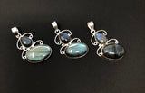 Labradorite Gemstone Pendant, Sterling Silver Gemstone Jewelry, DIY Pe