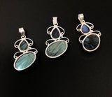 Labradorite Gemstone Pendant, Sterling Silver Gemstone Jewelry, DIY Pe