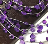Natural Amethyst Gemstone Beads, Amethyst Briolette Beads, Jewelry