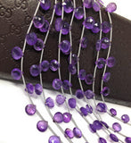 Natural Amethyst Gemstone Beads, Amethyst Briolette Beads, Jewelry