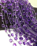 Natural Amethyst Gemstone Beads, Amethyst Briolette Beads, Jewelry