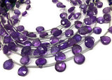 Natural Amethyst Gemstone Beads, Amethyst Briolette Beads, Jewelry