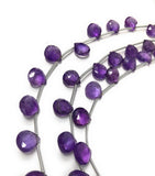 Natural Amethyst Gemstone Beads, Amethyst Briolette Beads, Jewelry