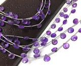 Natural Amethyst Gemstone Beads, Amethyst Briolette Beads, Jewelry