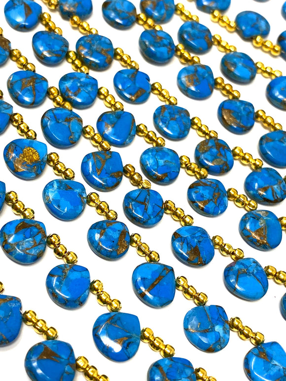 Blue Copper Turquoise Gemstone Beads, Turquoise Beads, Healing