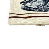 Ducks in a Pond | Pillow Cover | 18 x 12 | Primitive Decor | Vintage Maroon Abderus