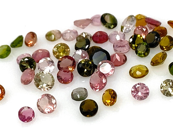 10 Pcs Tourmaline Cut Stones, Natural Multi Tourmaline Loose