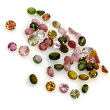 10 Pcs Tourmaline Cut Stones, Natural Multi Tourmaline Loose