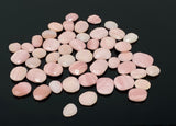 5 Pcs Natural Pink Opal Rose Cut Cabochons, Loose Gemstones, Peruvian