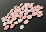 5 Pcs Natural Pink Opal Rose Cut Cabochons, Loose Gemstones, Peruvian