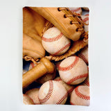 Baseball Bat | 12x 18 | Baseball Glove | Baseballs | Old Baseballs | Maroon Abderus