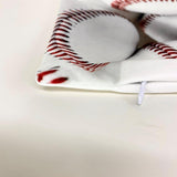 Baseballs | White | Teen Room Decor | Baseball Decor | Baseball Room Maroon Abderus