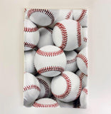 Baseballs | White | Teen Room Decor | Baseball Decor | Baseball Room Maroon Abderus