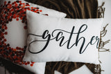 Gather Lumbar Pillow | Pillow Cover 18 x 12 | Primitive Decor | Fall