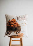 Harvest Time Pillow Cover |  Pumpkin Wagon Pillow | Farmhouse Pillows Maroon Abderus