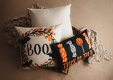 Boo Halloween Wreath Pillow Cover |  Fall decor | Farmhouse Pillows | Maroon Abderus