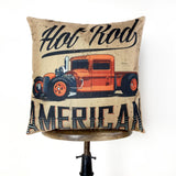 Hot Rod America | Pillow Cover |  Throw Pillow | Pillow | Dad Gift |