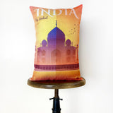 India | Adventure Time | 12x18 | Pillow Cover | Wander lust | Throw Maroon Abderus