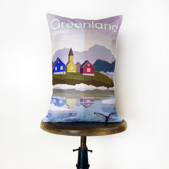 Greenland | Adventure Time | 12x18 | Pillow Cover | Wander lust | Maroon Abderus