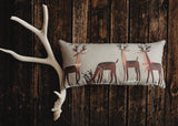 Decked out Christmas Reindeer Throw Pillow Cover | 20x10 | Primitive