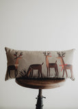 Decked out Christmas Reindeer Throw Pillow Cover | 20x10 | Primitive