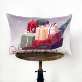 Gift Sleigh Christmas Throw Pillow Cover | 18x12 | Best Friend