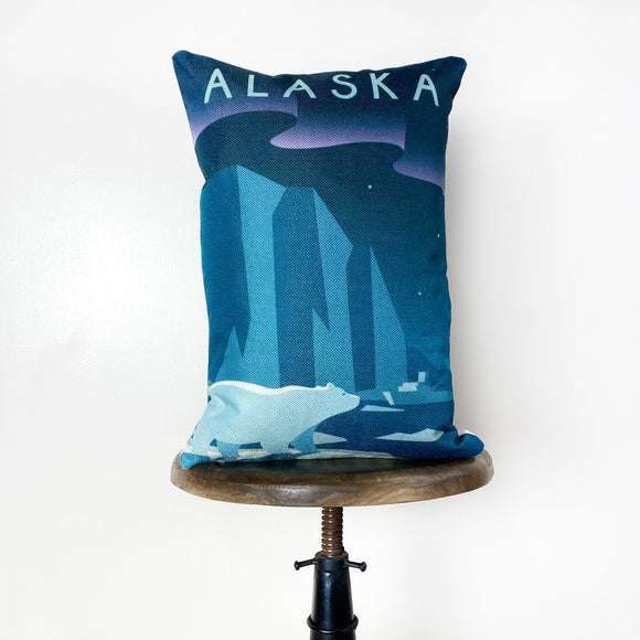 Alaska  | Adventure Time | 12x18 | Pillow Cover | Wander lust | Throw